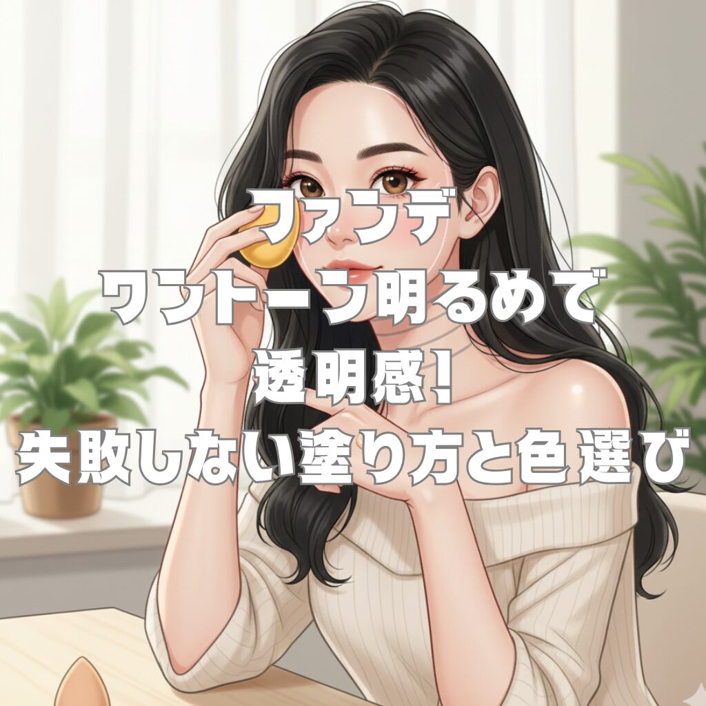 ファンデワントーン明るめで透明感！失敗しない塗り方と色選び