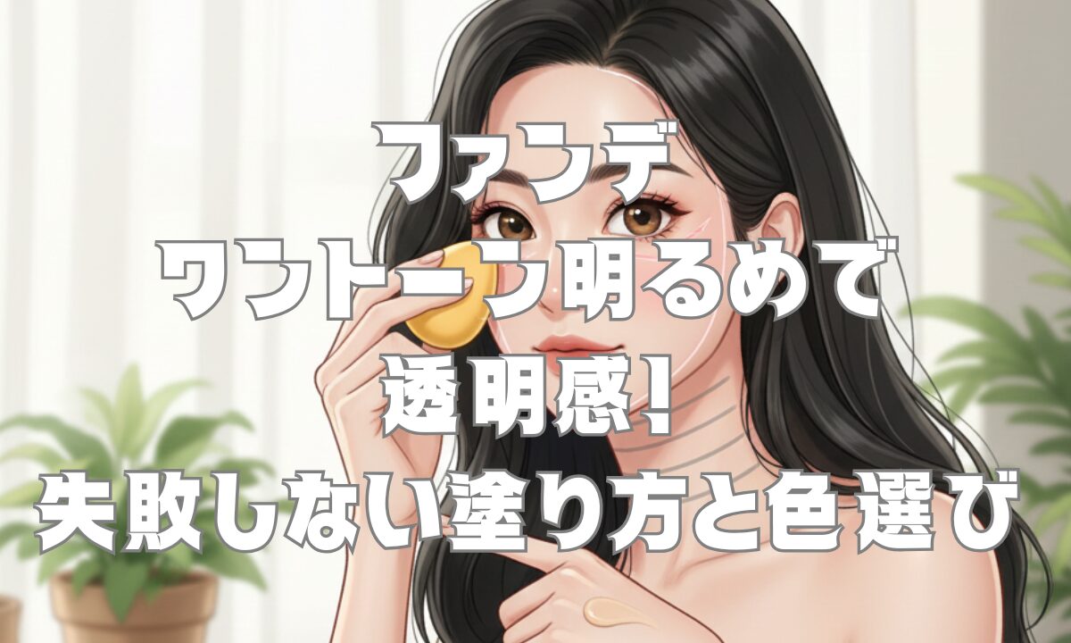 ファンデワントーン明るめで透明感！失敗しない塗り方と色選び