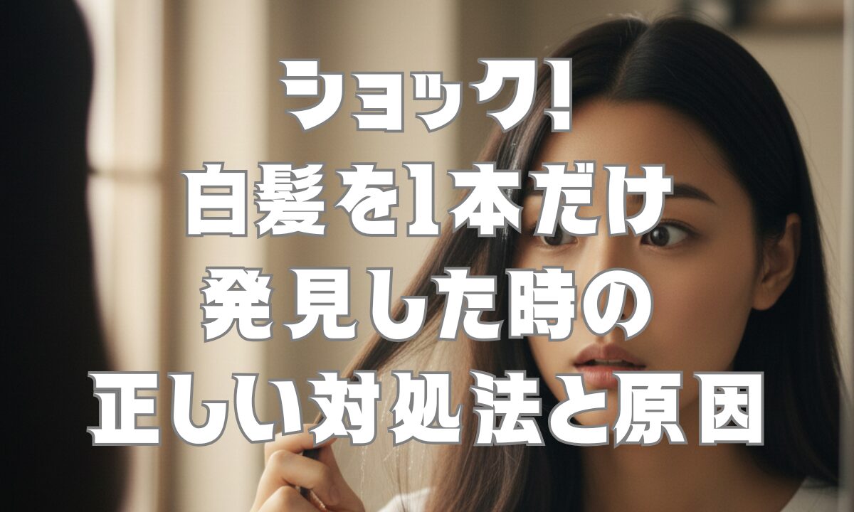 ショック！白髪を1本だけ発見した時の正しい対処法と原因