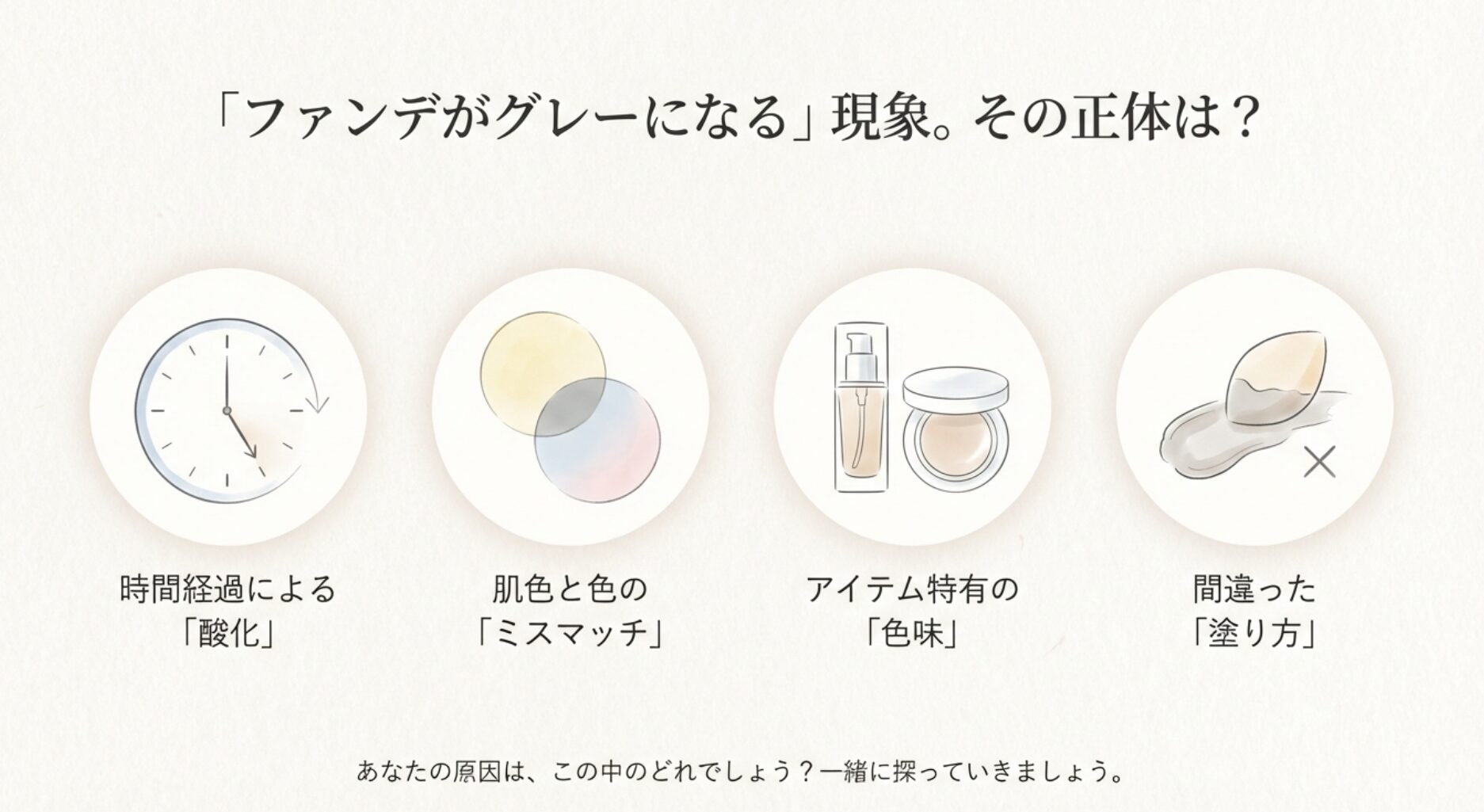 ファンデがグレーになる主な原因