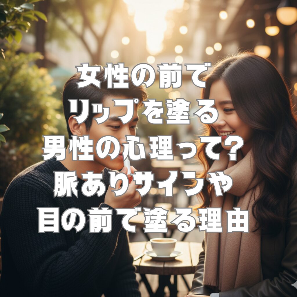 女性の前でリップを塗る男性の心理って？脈ありサインや目の前で塗る理由